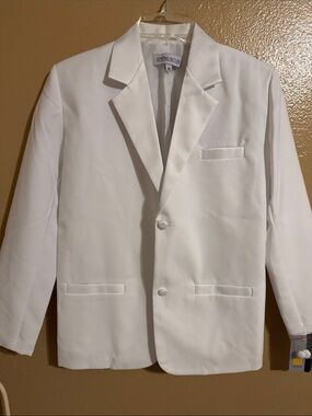 Spring Notion Kids' White Two-Button Notch Lapel Blazer